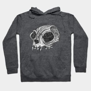 Cosmic Cat Skull by Skye Rain Art Hoodie